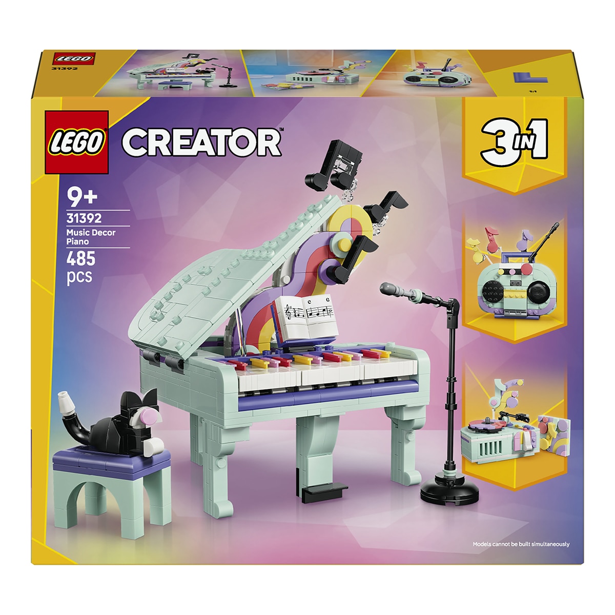 Juego de construcción Piano Musical Decorativo con Gato LEGO Creator - 31392 1
