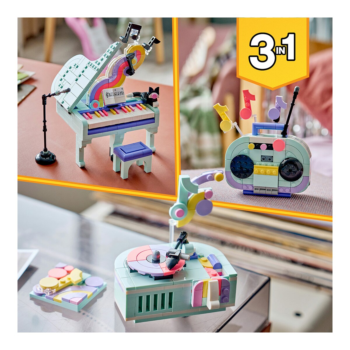 Juego de construcción Piano Musical Decorativo con Gato LEGO Creator - 31392 5