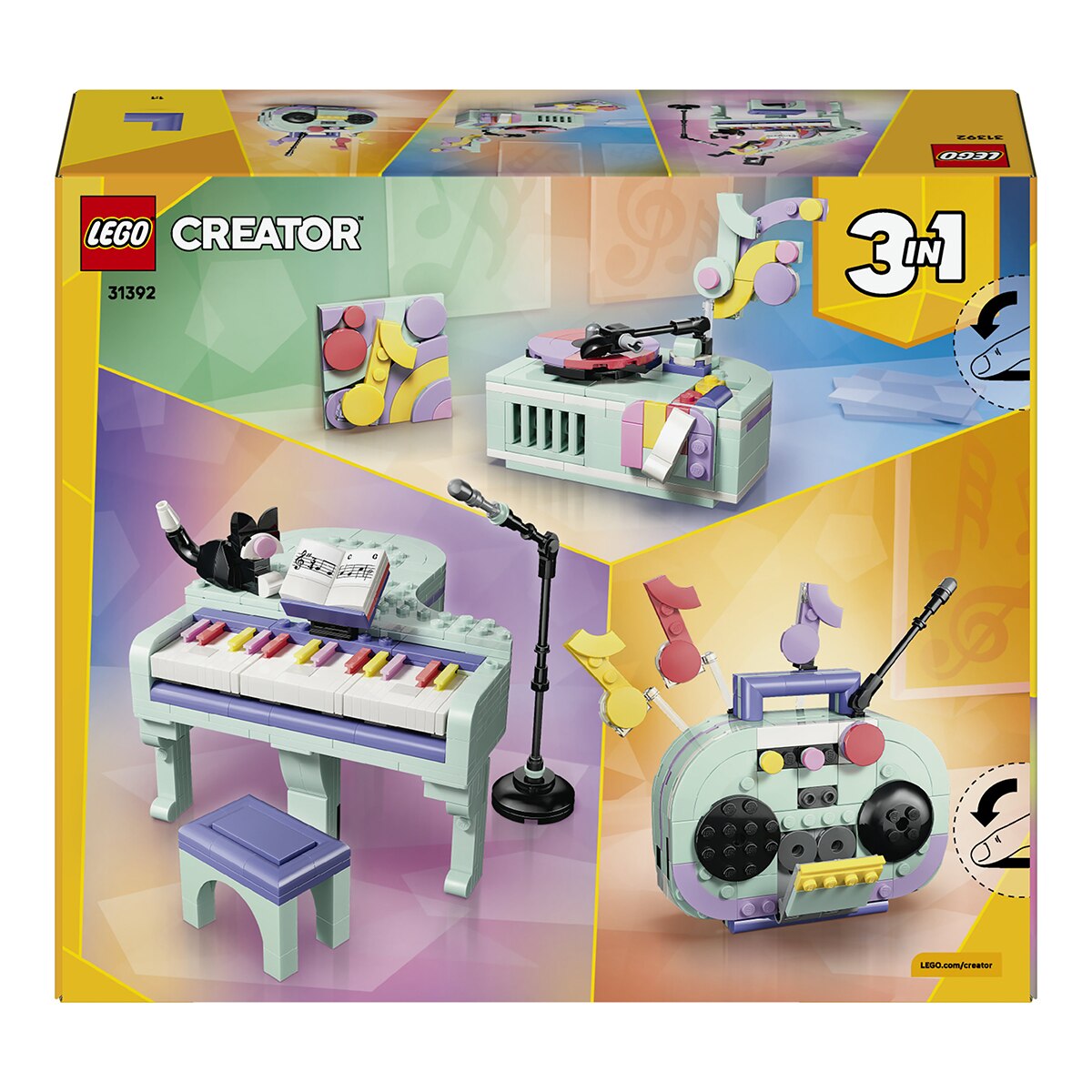 Juego de construcción Piano Musical Decorativo con Gato LEGO Creator - 31392 7