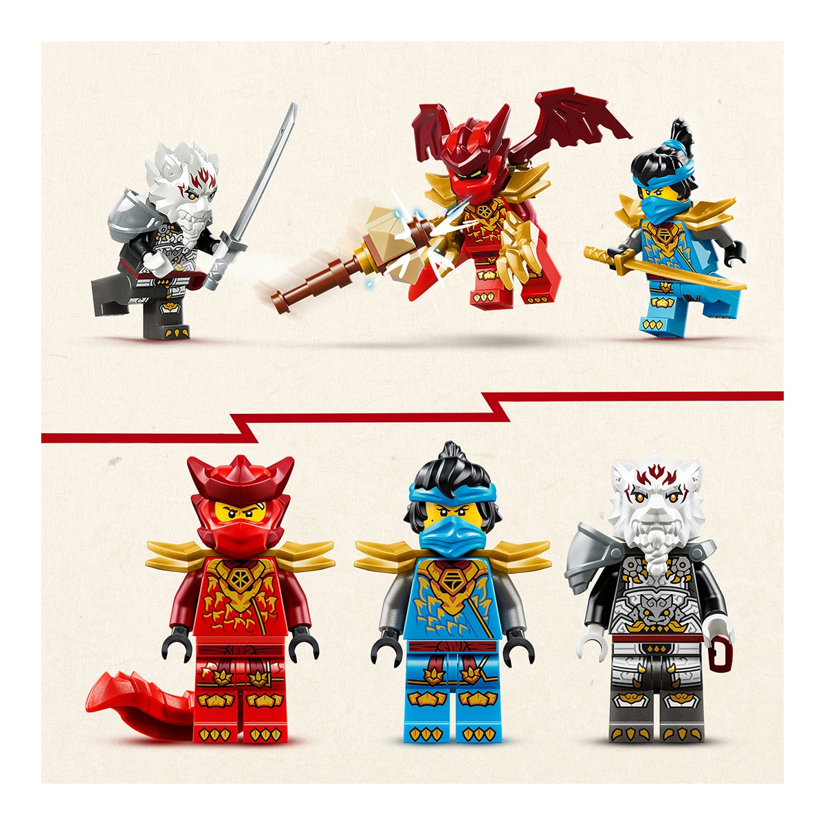 Juego de construcción Zilvar y Bestia Dragón Grimtak LEGO Ninjago