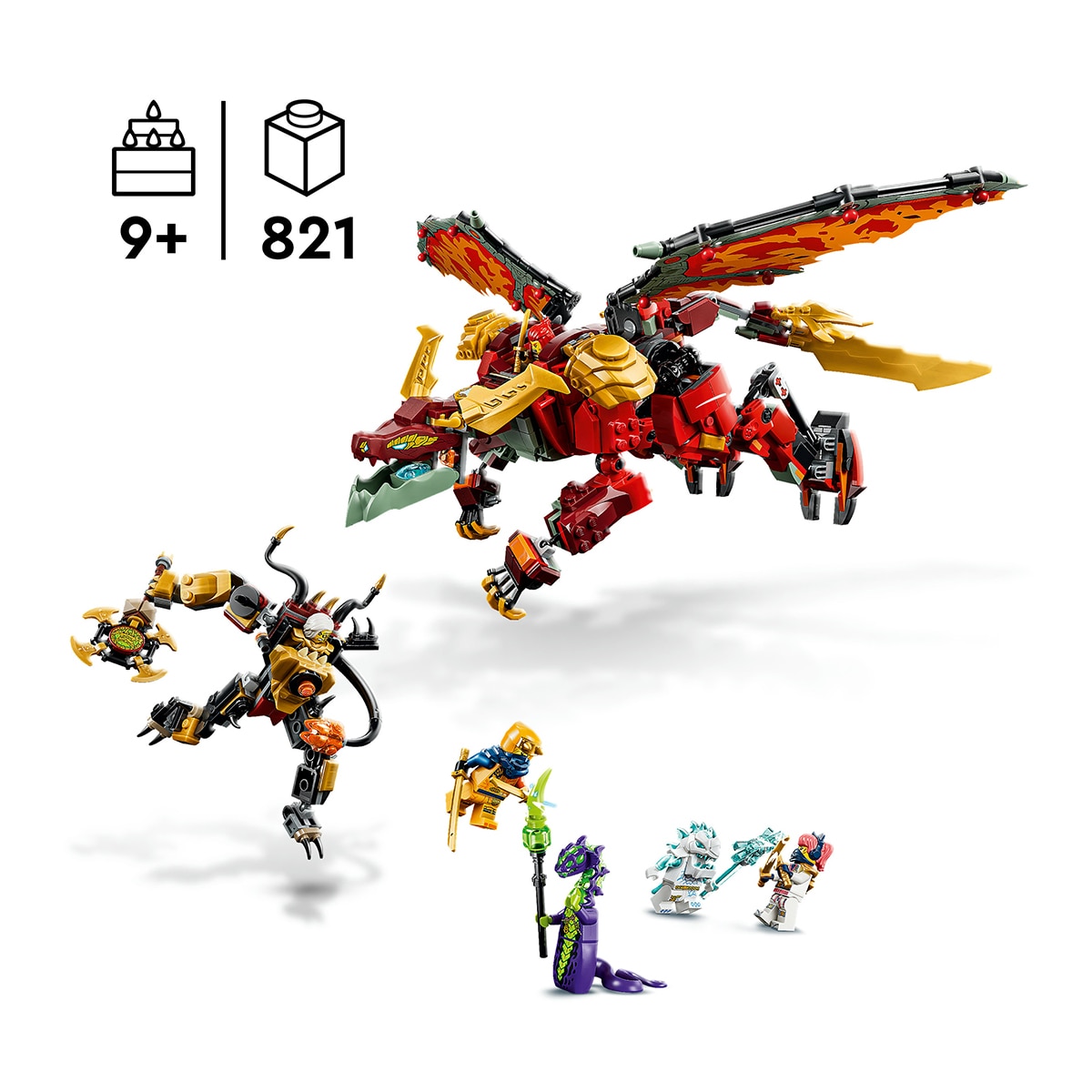 Imagen 4 de Juego de construcción Meca Dragón Transformable de Wyldfyre LEGO Ninjago - 71868