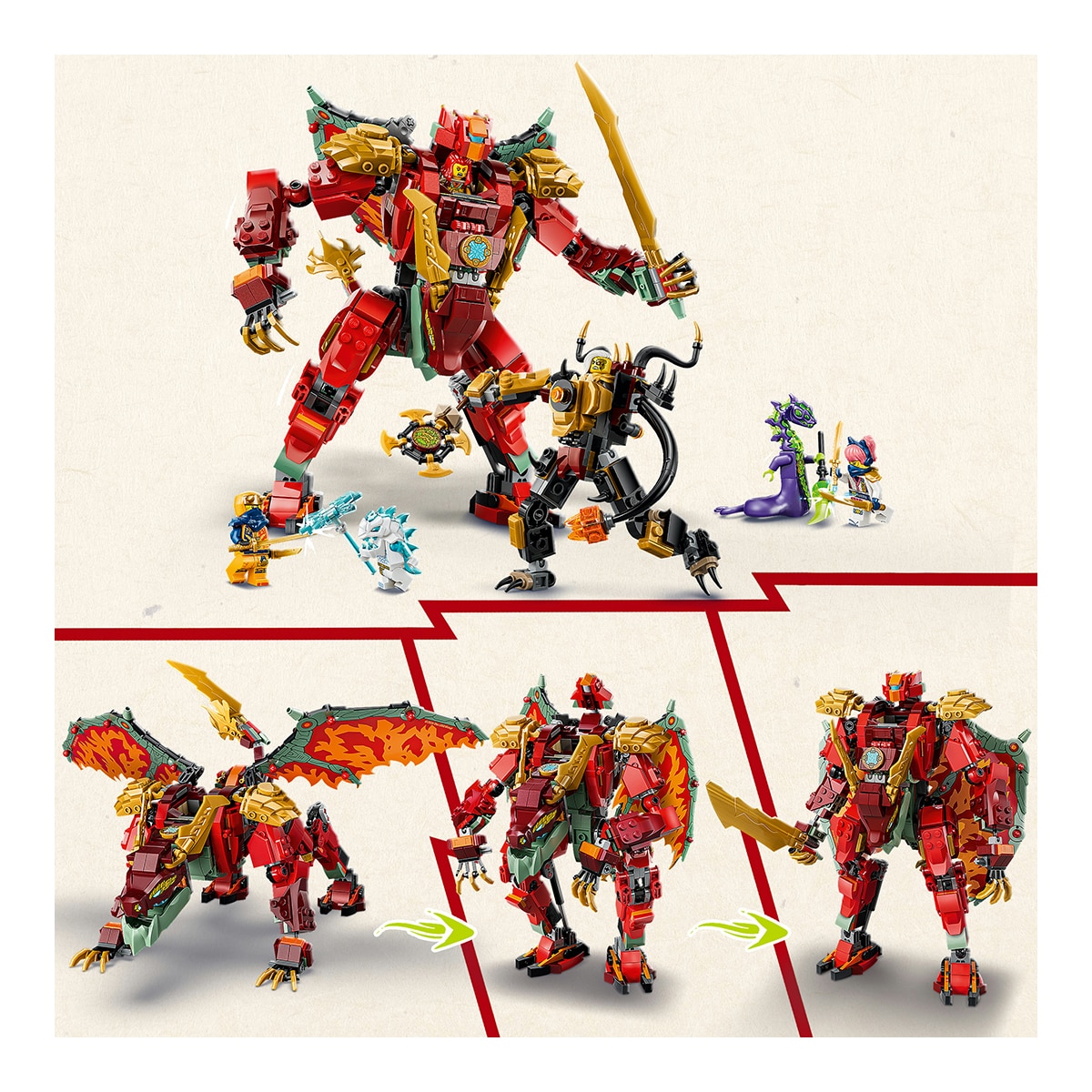Imagen 5 de Juego de construcción Meca Dragón Transformable de Wyldfyre LEGO Ninjago - 71868