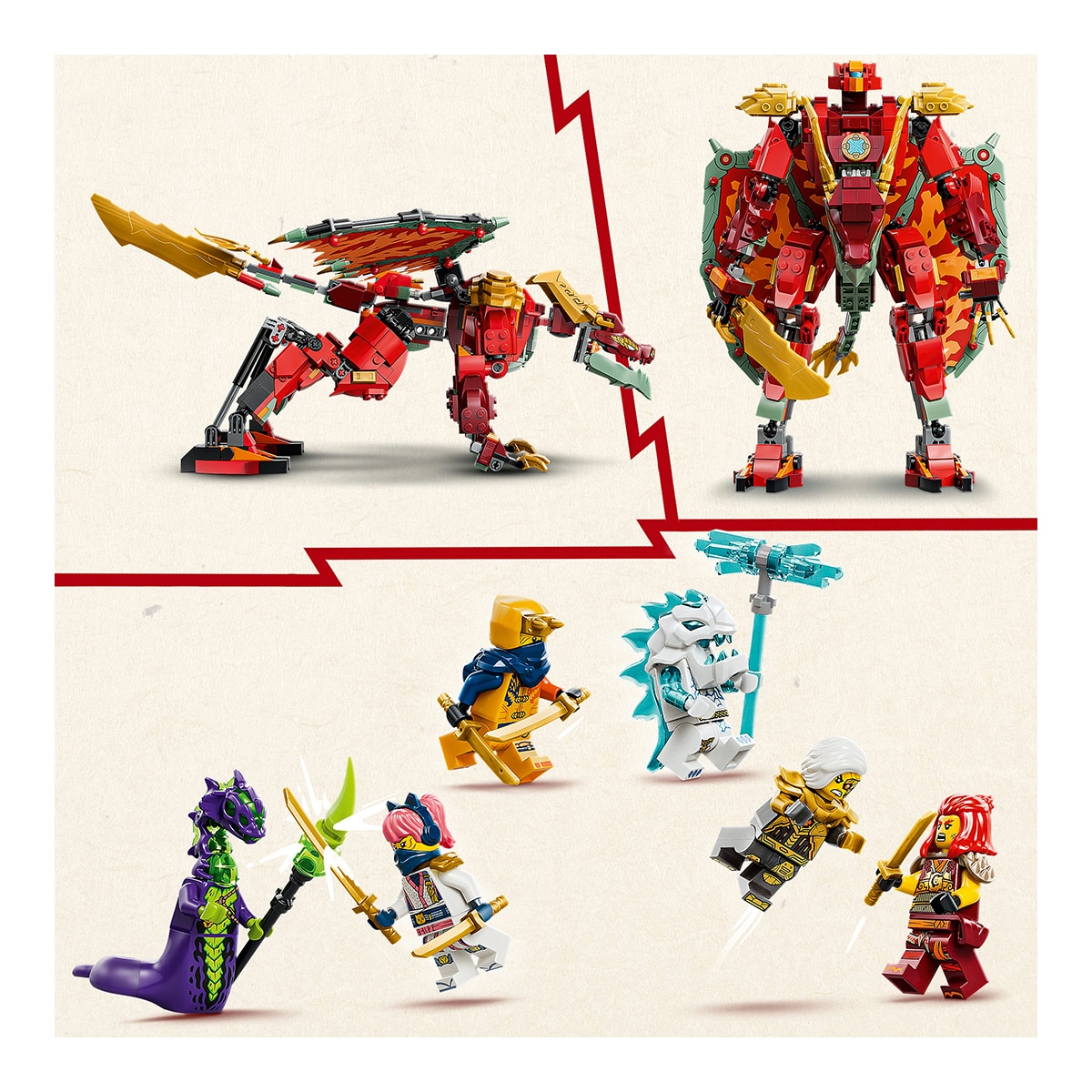 Imagen 6 de Juego de construcción Meca Dragón Transformable de Wyldfyre LEGO Ninjago - 71868