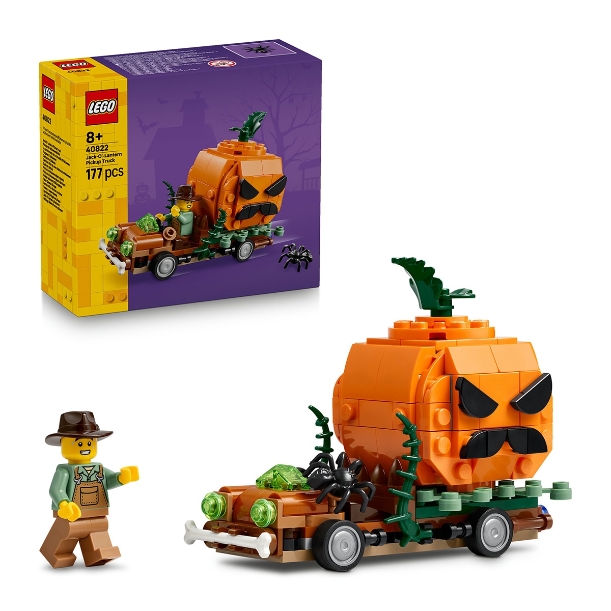 Juego de construcción Jack-O'-Lantern Pickup Truck - LEGO Seasons and Occasion - 40822 1