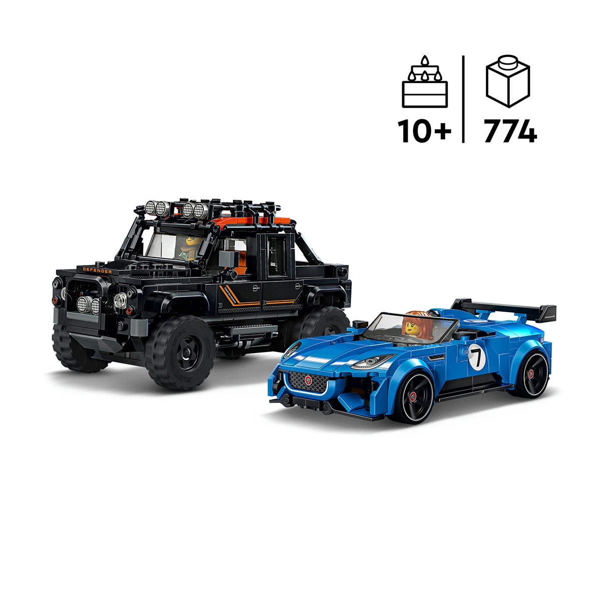 Jaguar Project 7 e Land Rover Defender LEGO® Speed Champions 3