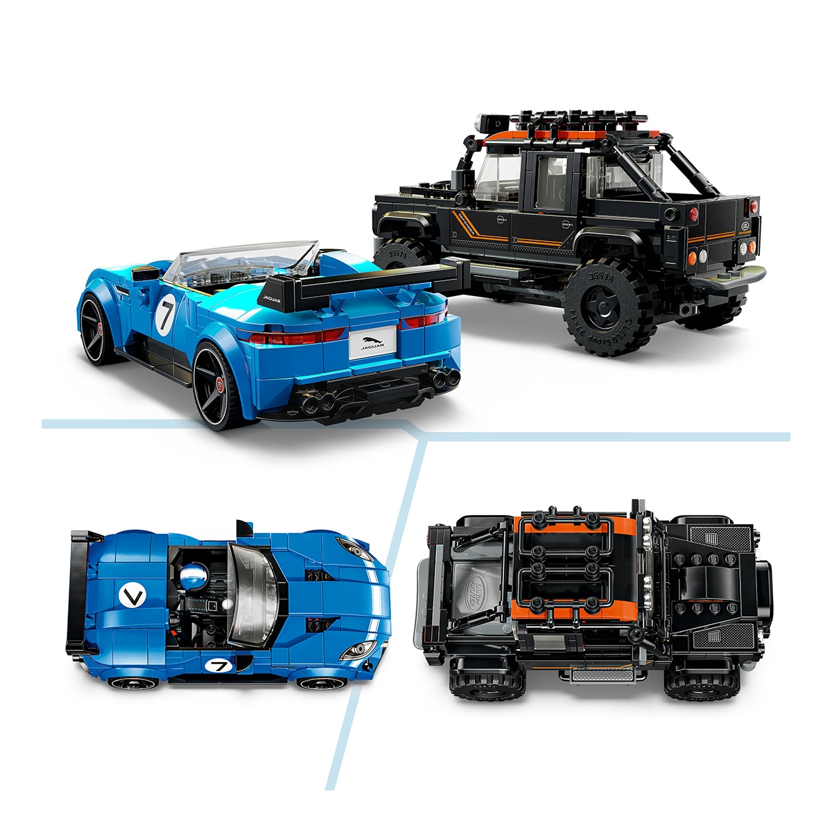 Jaguar Project 7 e Land Rover Defender LEGO® Speed Champions 4