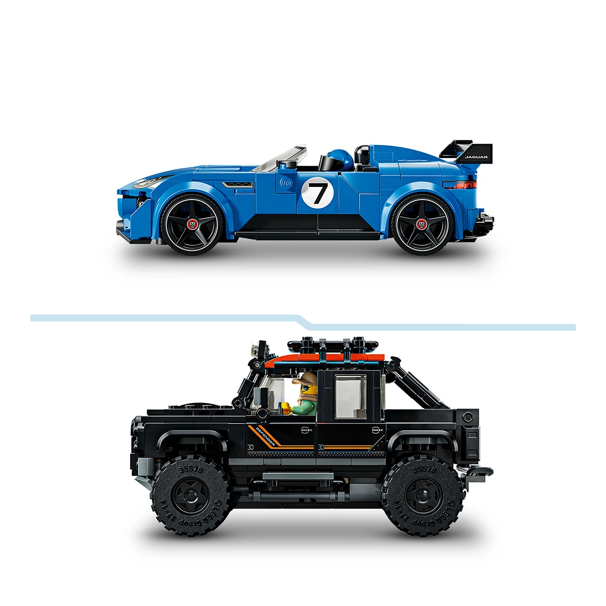 Jaguar Project 7 e Land Rover Defender LEGO® Speed Champions 5