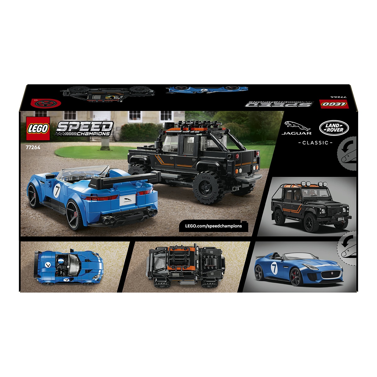 Jaguar Project 7 e Land Rover Defender LEGO® Speed Champions 8