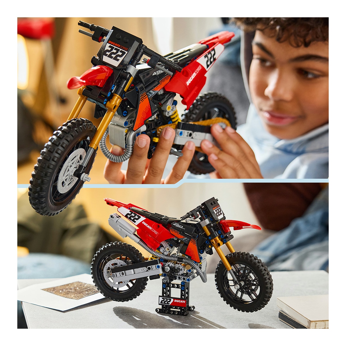 Mota Ducati Desmo450 MX Factory LEGO® Technic 6