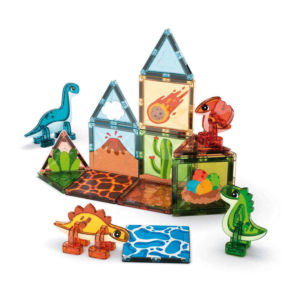 Rompecabezas Magnetic Tiles Dino World 25 Geomag 3