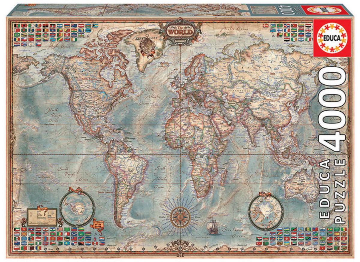 Puzzle El Mundo mapa político modelos surtidos Educa Borrás 1