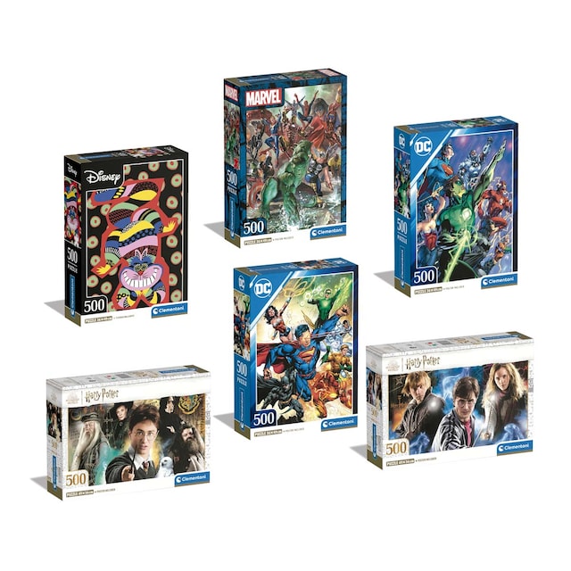 Puzzle 500 piezas Compact Licencia Clementoni modelos surtidos