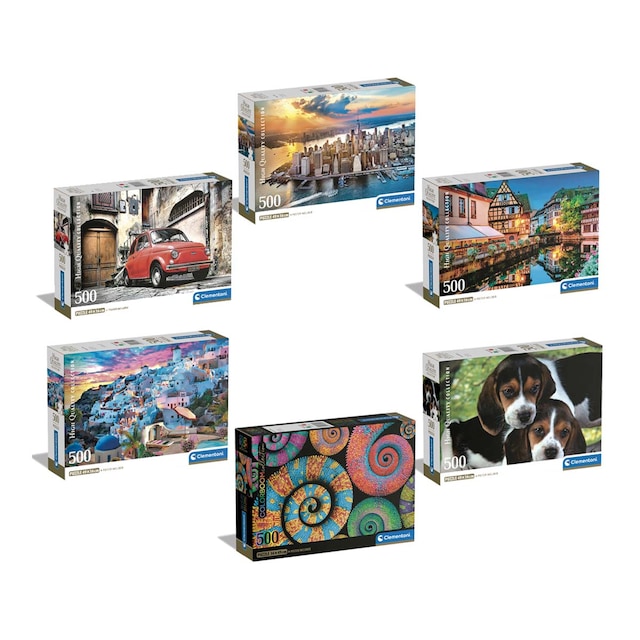 Puzzle 500 piezas HQC Compact Clementoni modelos surtidos