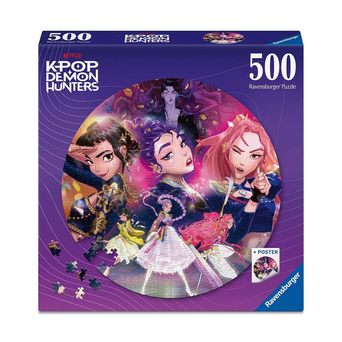 Imagen 0 de Puzzle Adulto 500 piezas Redondo K Pop Demon Hunters Ravensburger