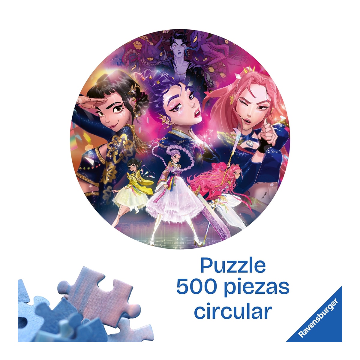Puzzle Adulto 500 piezas Redondo K Pop Demon Hunters Ravensburger 2