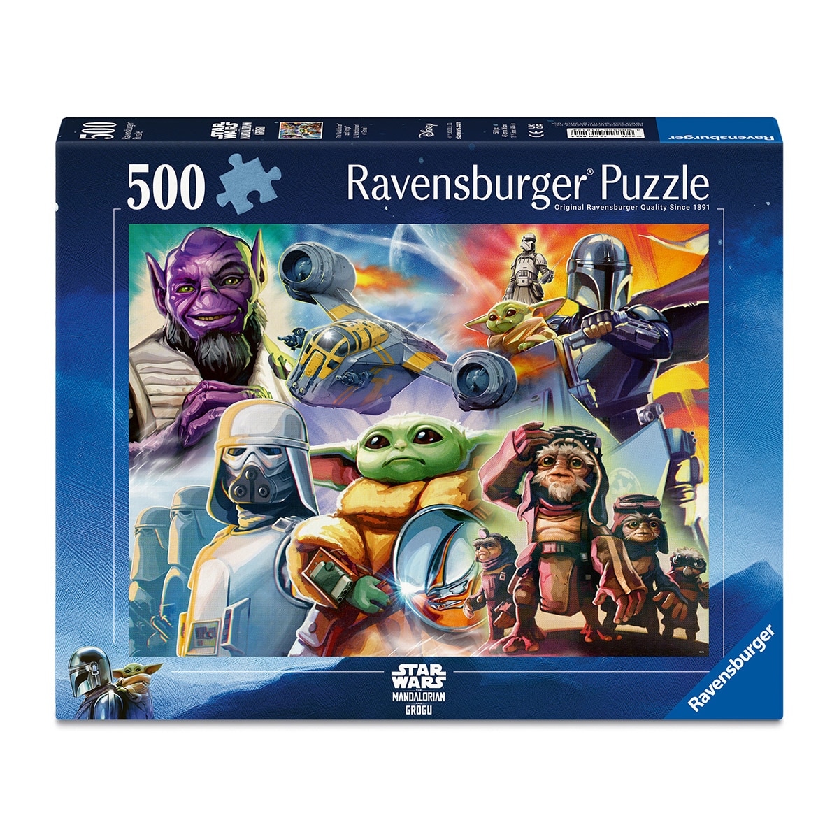 Ravensburger - Puzzle Adulto 500 Piezas Grandes Star Wars Colección Hiperespacio The Mandalorian Ravensburger.