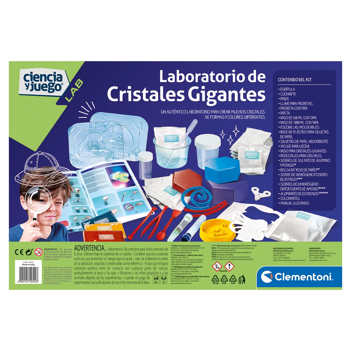 Laboratorio de Cristales Gigantes Clementoni 3