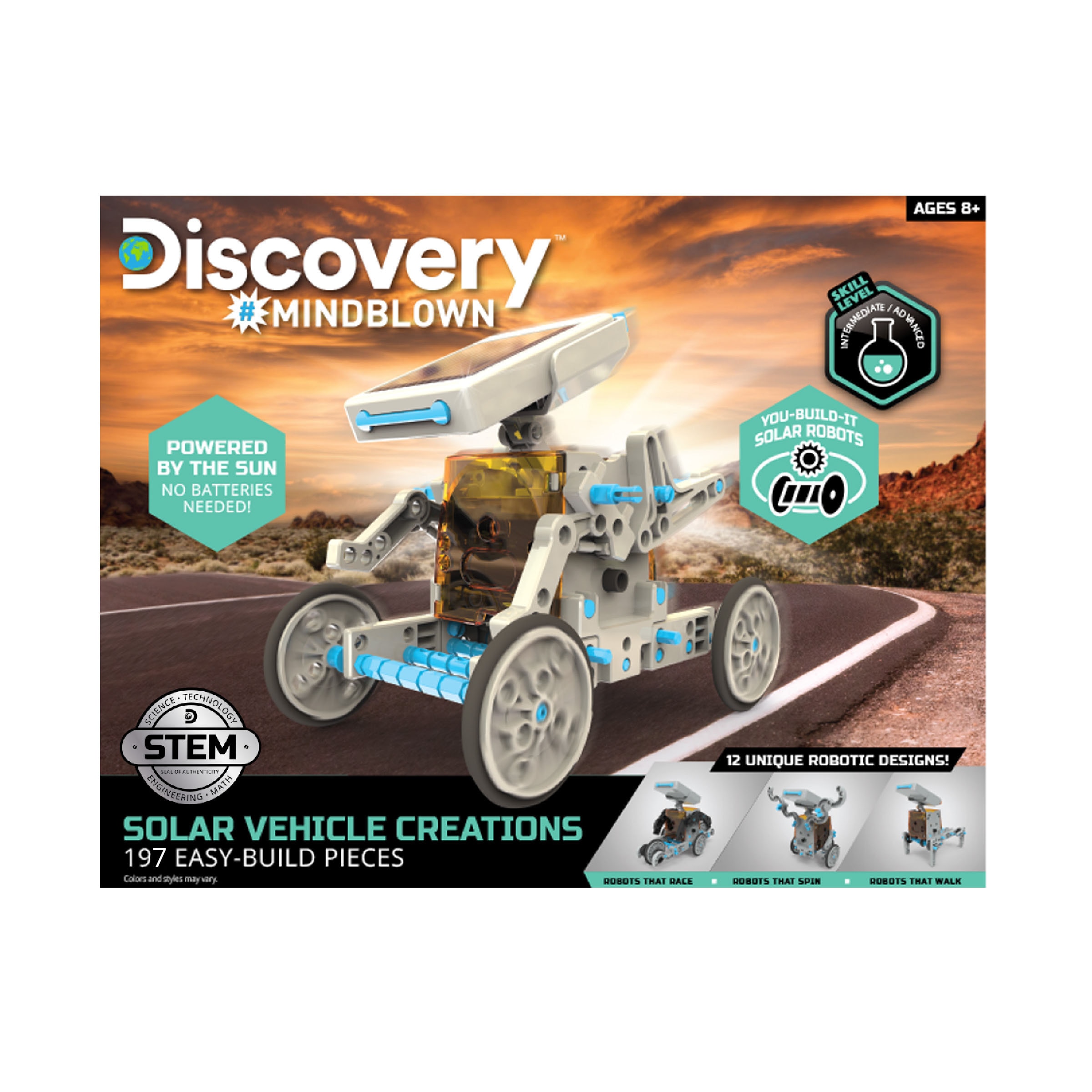 Juego educativo Construye tu vehiculo solar 197 piezas Discovery 10