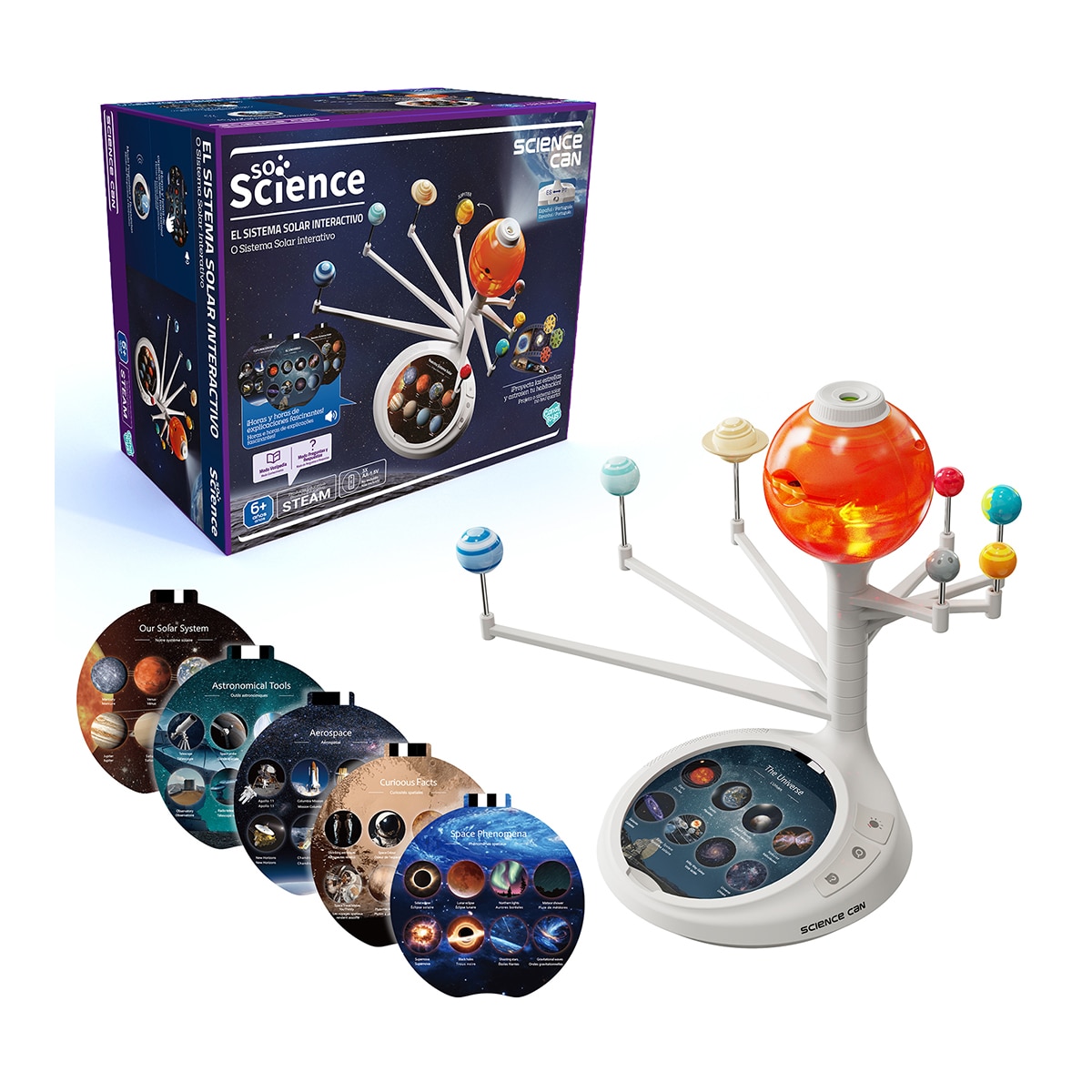 Sistema solar interactivo con proyector So Science 1