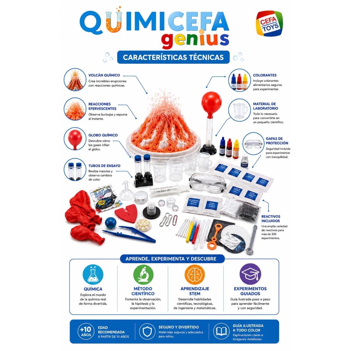 Juego educativo Quimicefa Genius 200 Cefa Toys 8