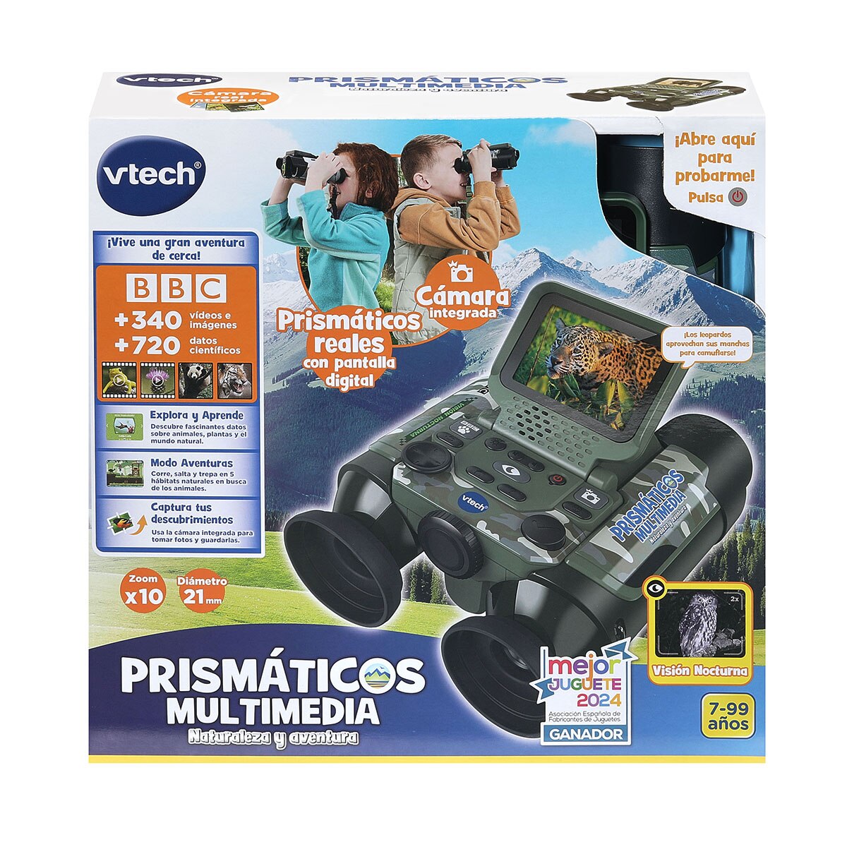 Prismáticos multimedia Naturaleza y aventura camuflaje Vtech 3