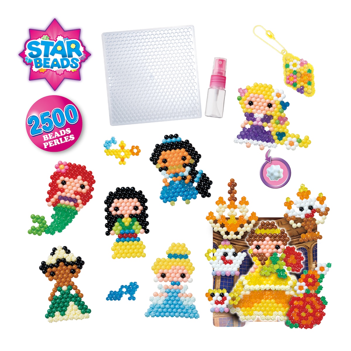 Cubo de Creatividad de Princesas Disney Aquabeads 2