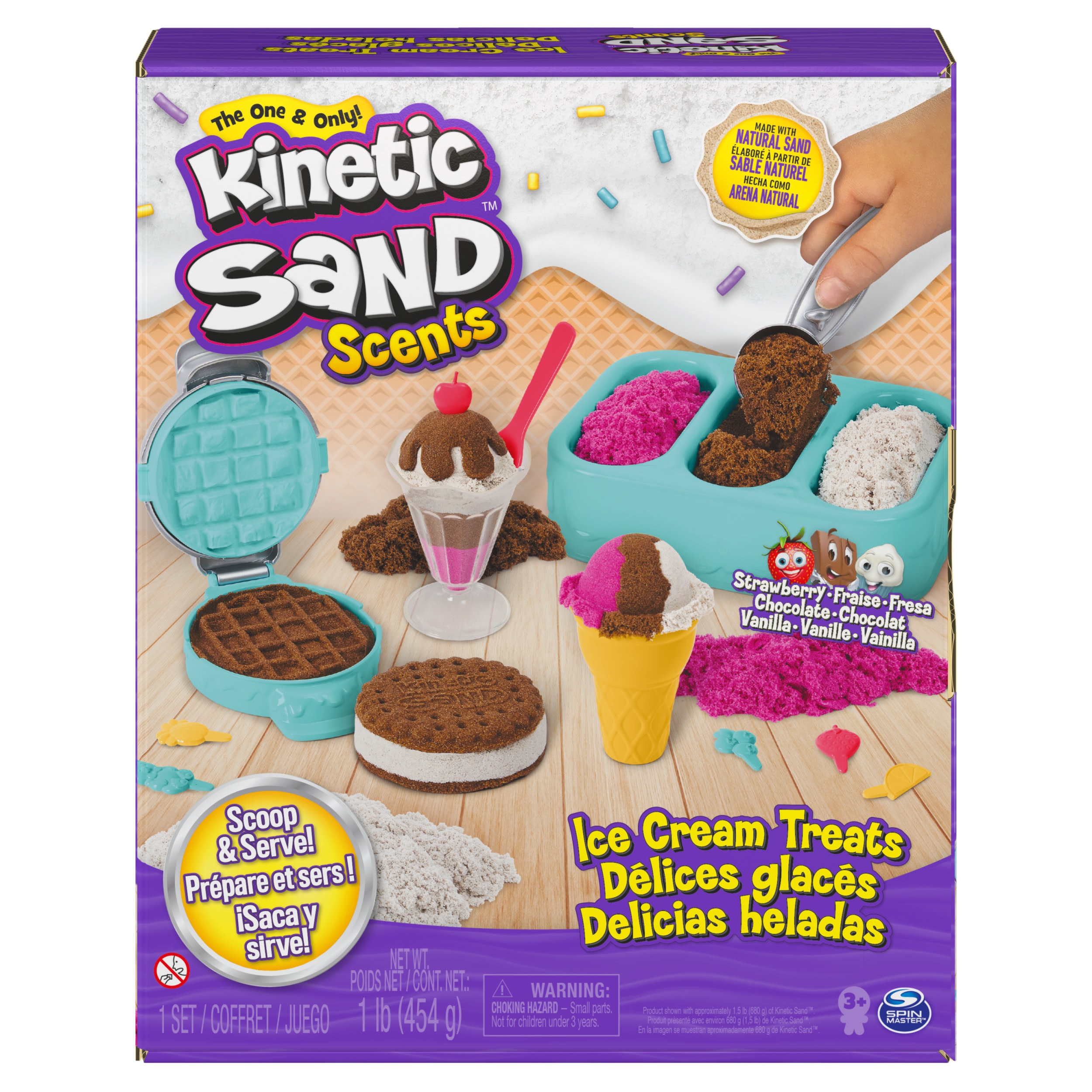 Set Delicias Geladas 454 g Areia Mágica com 6 Ferramentas 3