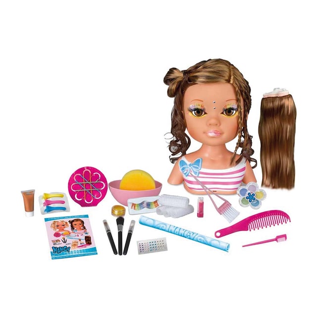 Busto de maquillaje y peluquería muñeca Nancy Un Día Secretos Belleza Morena Famosa