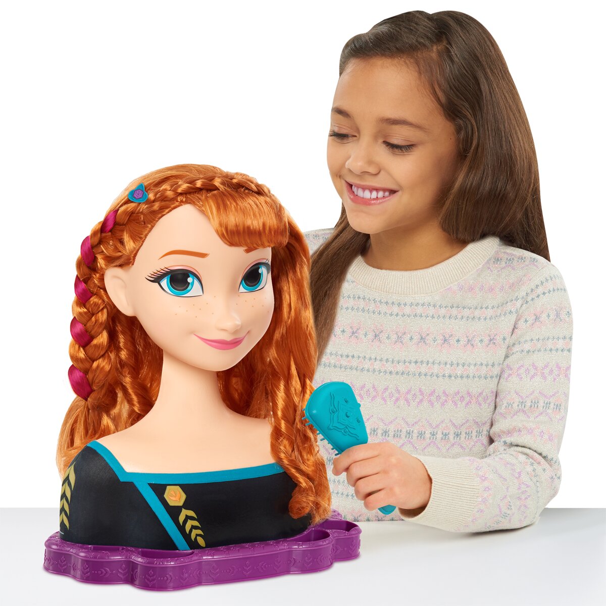 Busto para peinar Deluxe Anna Disney Frozen 2 4