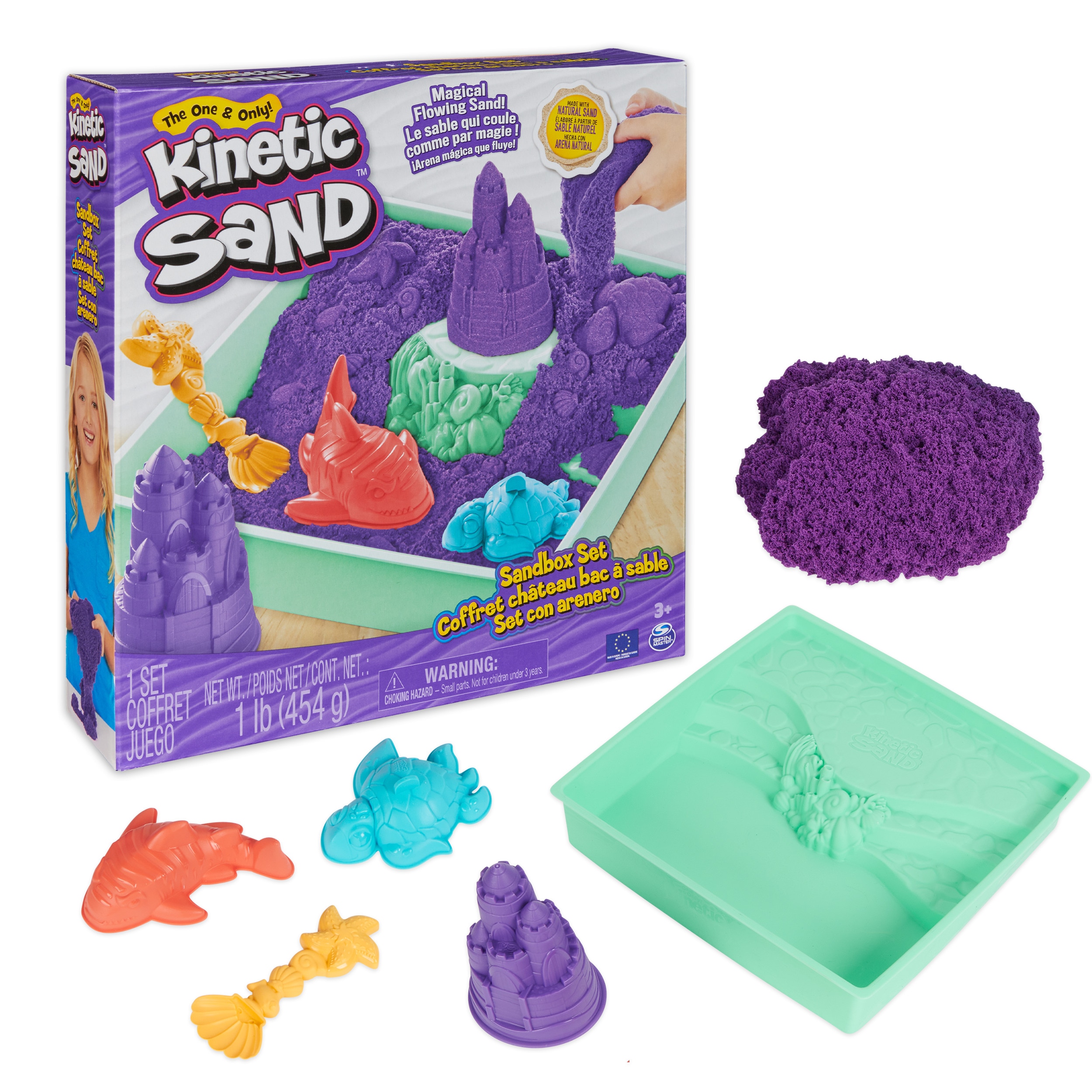 Set Sand Sandbox Morado Kinetic Sand 4