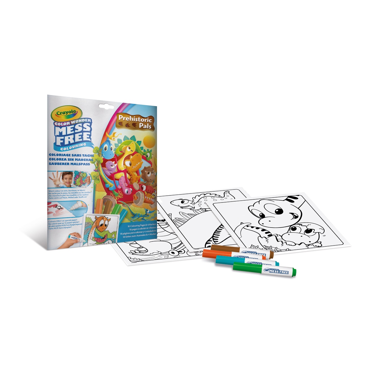 Colorea sin Manchas Color Wonder Amigos Dinos 1
