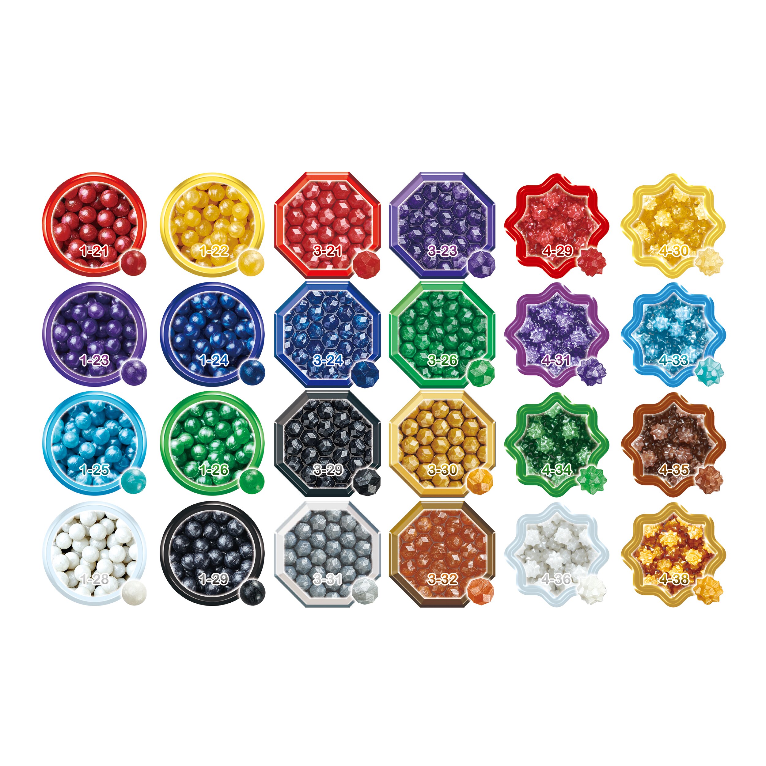 Pack de Abalorios Brillantes Aquabeads 2