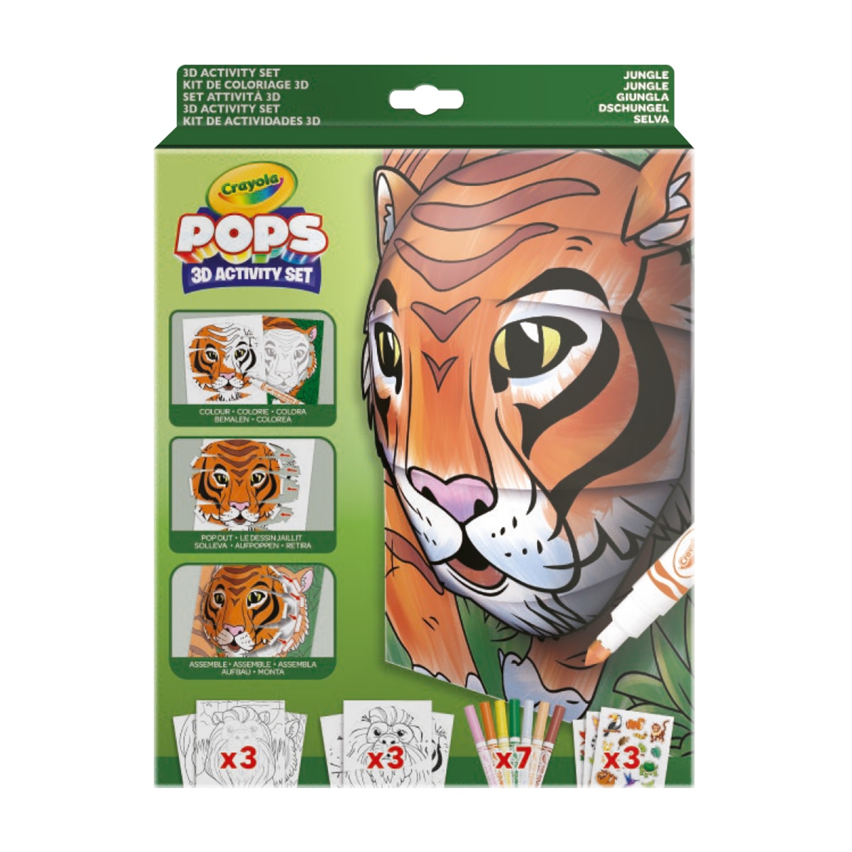 Imagen 0 de Set de actividades Color Pops 3D Jungle Crayola