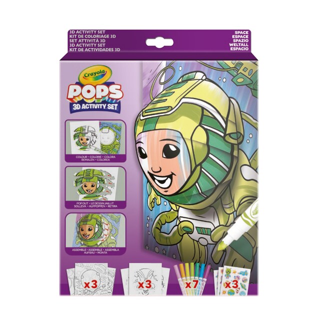 Set de actividades Color Pops 3D Space Crayola
