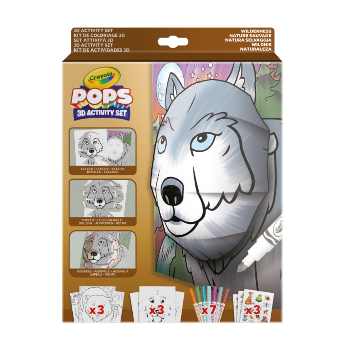 Imagen 0 de Set de actividades Color Pops 3D Wilderness Crayola