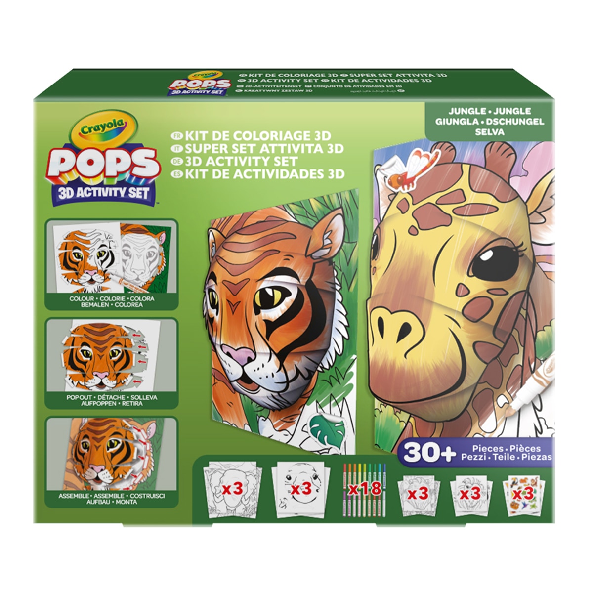 Imagen 0 de Set de actividades Super Set Color Pops 3D Jungle Crayola