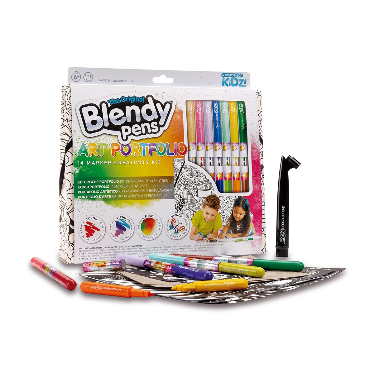 Kit Creativo Art Portfolio Blendy Pens Famosa 1
