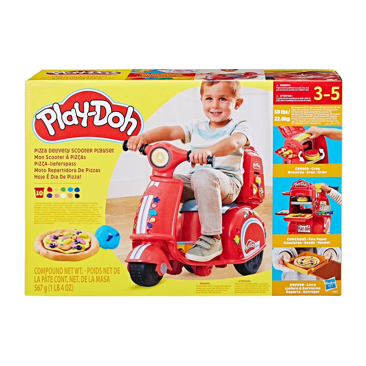 Play-Doh – Moto repartidora de pizzas Play-Doh.