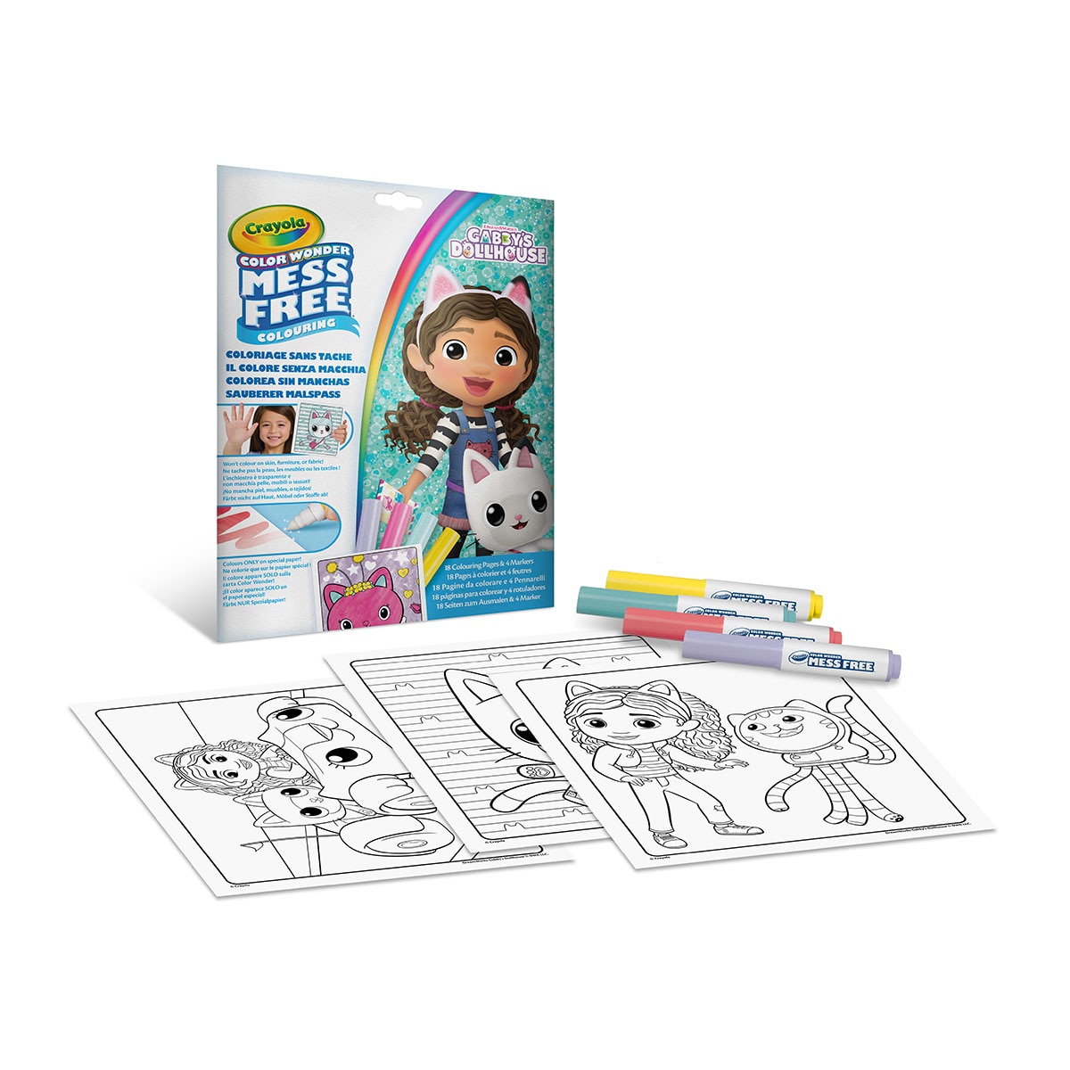 Imagen 0 de Colorea sin Manchas-Color Wonder Gabby's Dollhouse Crayola