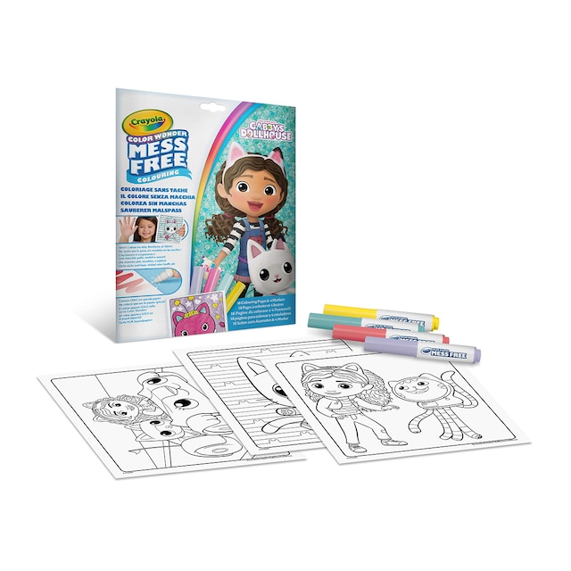 Colorea sin Manchas-Color Wonder Gabby's Dollhouse Crayola