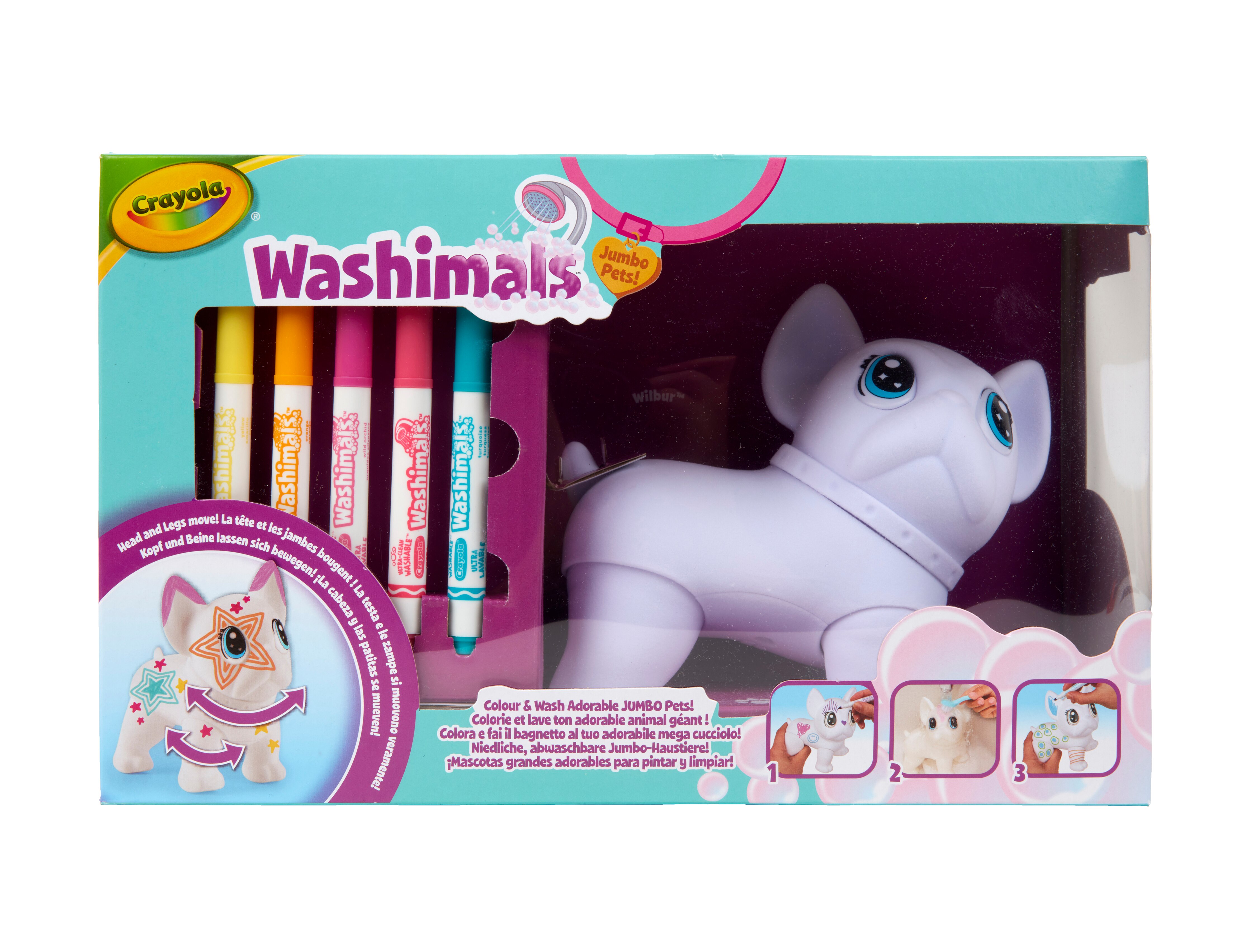 El Gran Wilbur 15 cm articulado Washimals Jumbo Pets Crayola 2