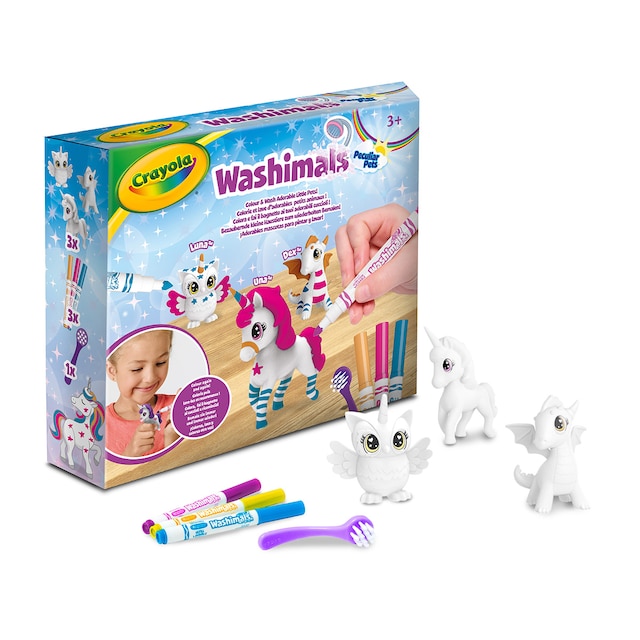 Fantásticos Set 3 mascotas Washimals Animal Crayola