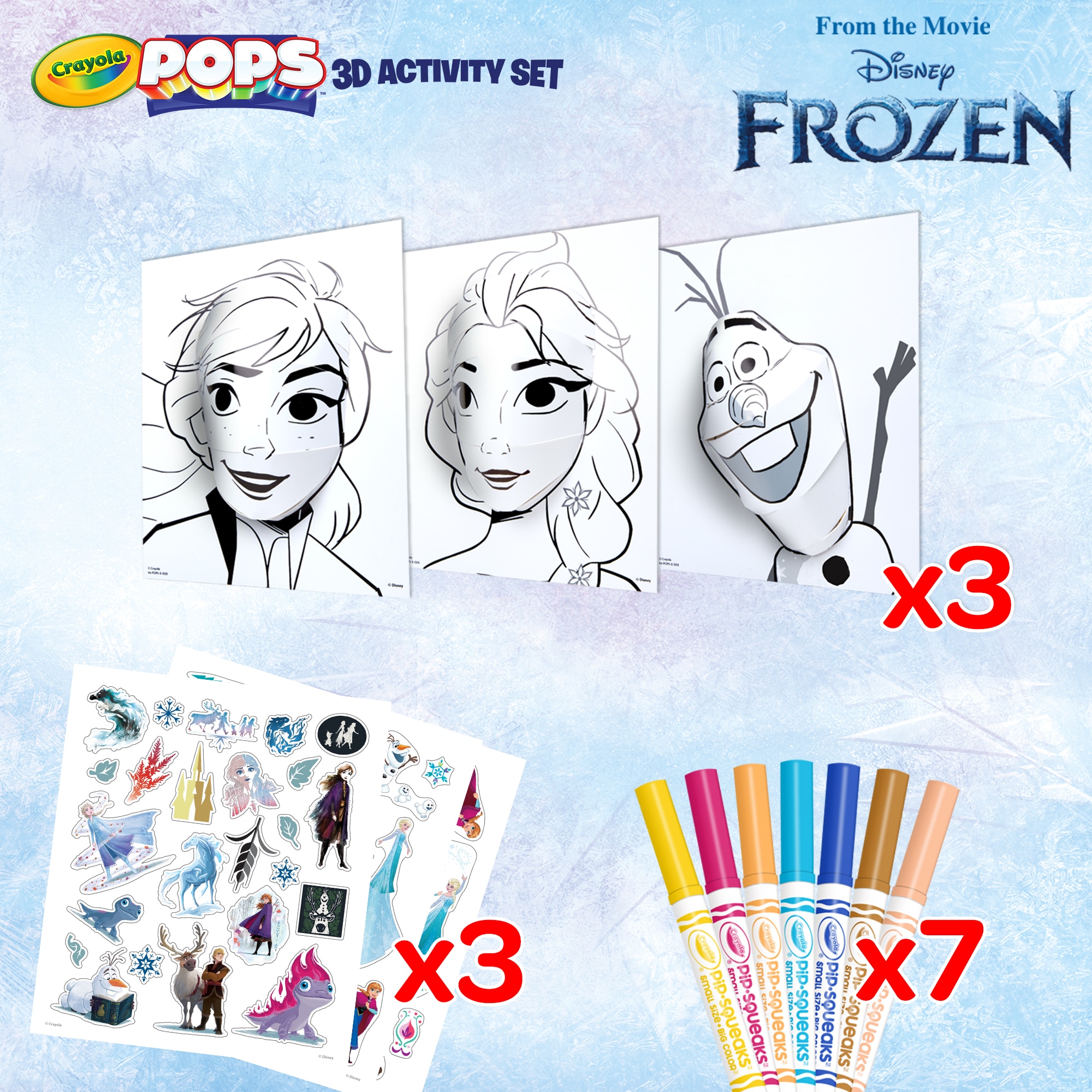 Color Pops 3D Frozen Crayola 2