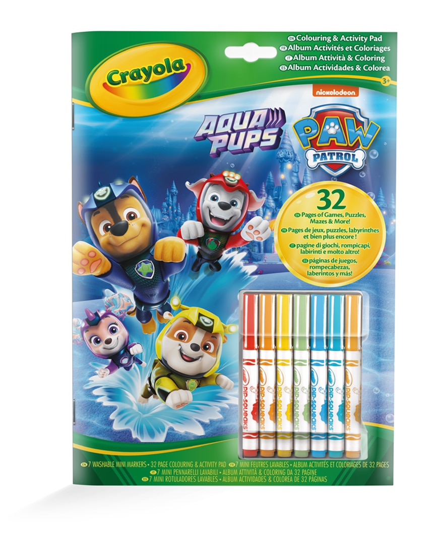 Set de Libro Actividades Paw Patrol  con 7 rotuladores Crayola Multicolor-2