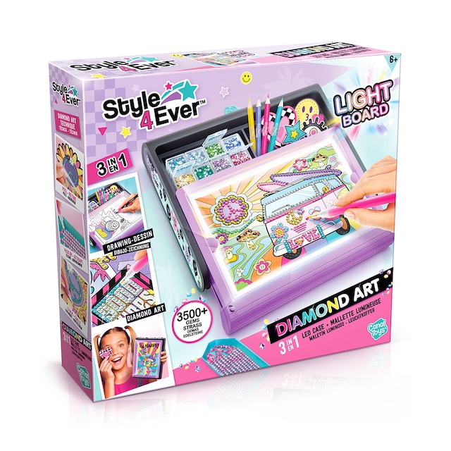 Juego de manualidades Diamond Art Maletín Led Canala Toys