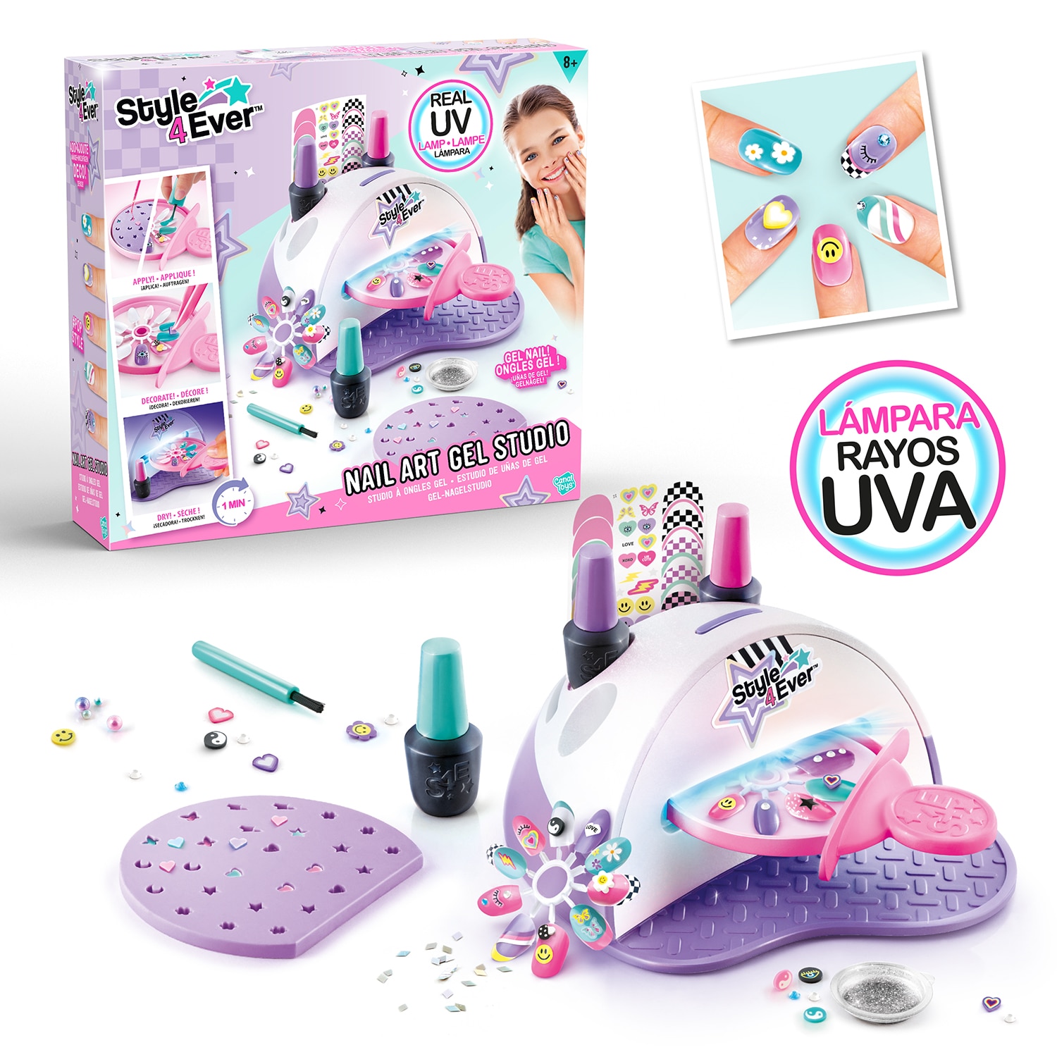 Juego de manualidades Nail Art Gel UV Studio Canala Toys 3