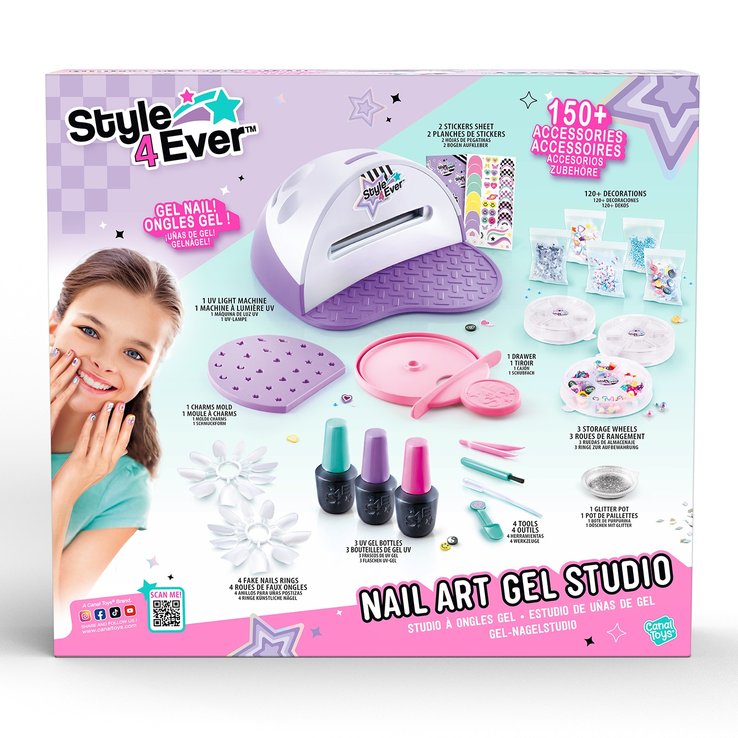 Juego de manualidades Nail Art Gel UV Studio Canala Toys 9