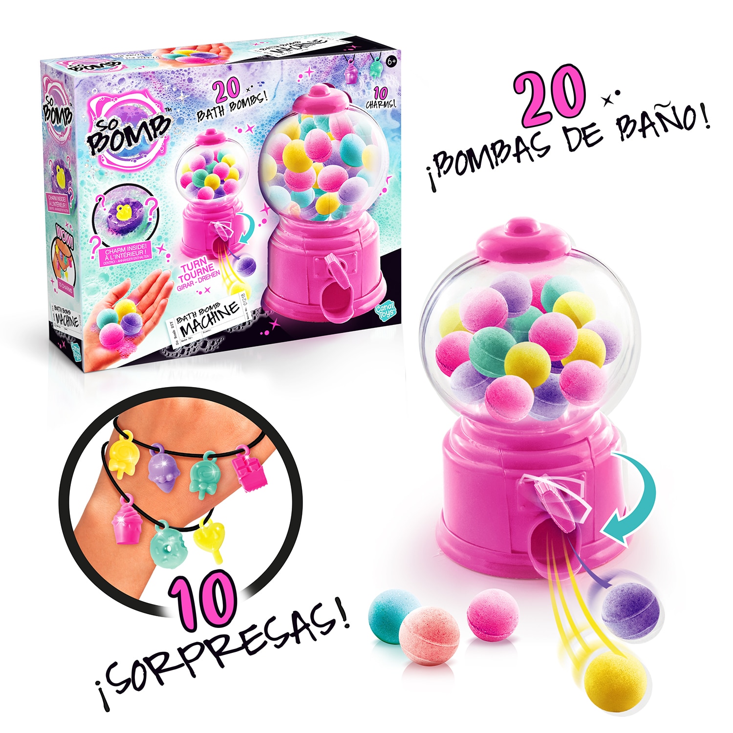 Juego de manualidades Bath Bomb Dispensador Canala Toys 2