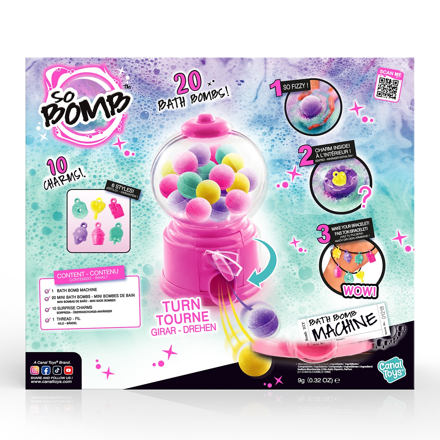 Juego de manualidades Bath Bomb Dispensador Canala Toys 3