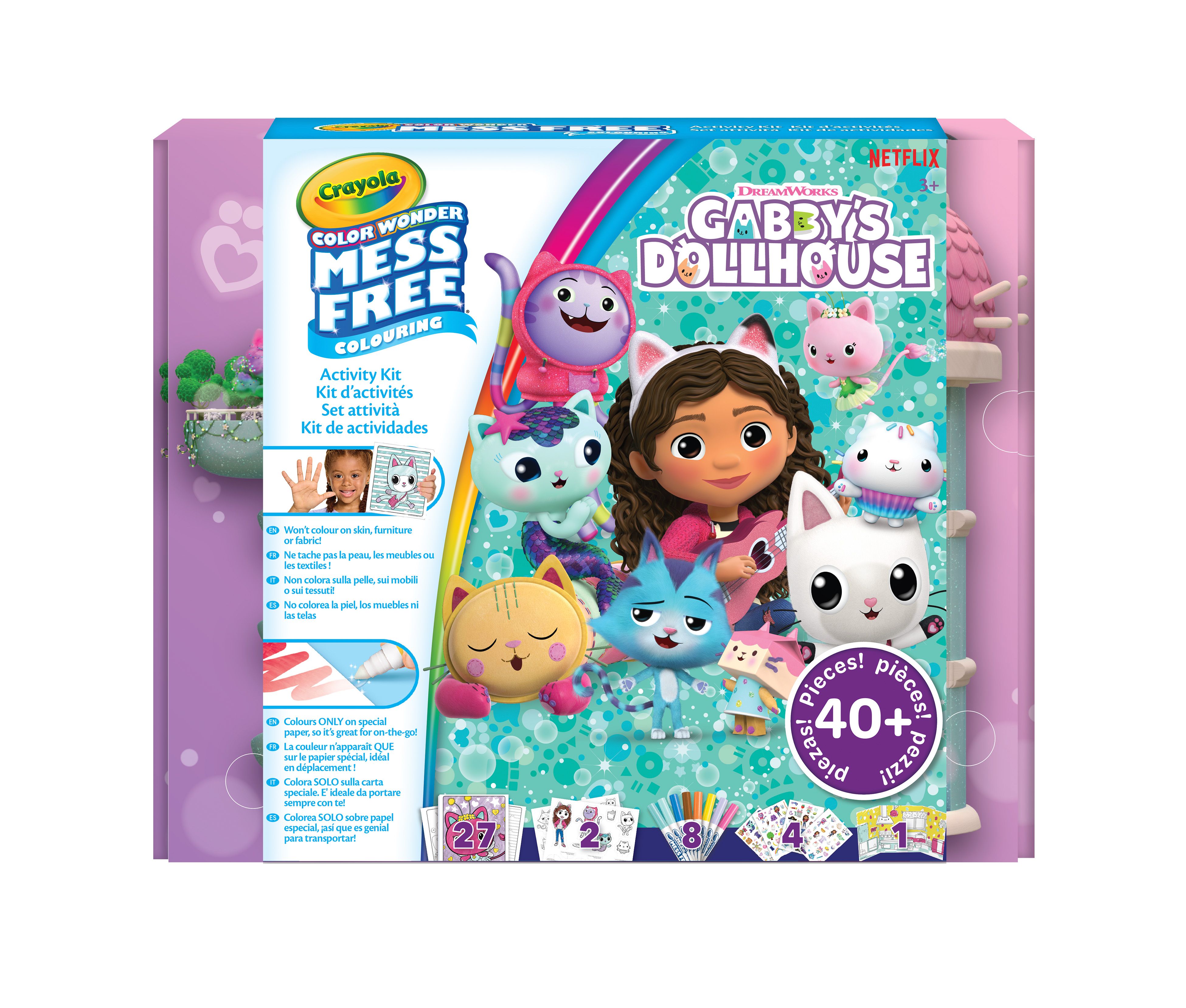 Colorea sin Manchas Color Wonder Super Set Gabby's Dollhouse Crayola 2